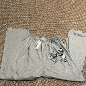 Gray Pajama Pants with Cartoon Print